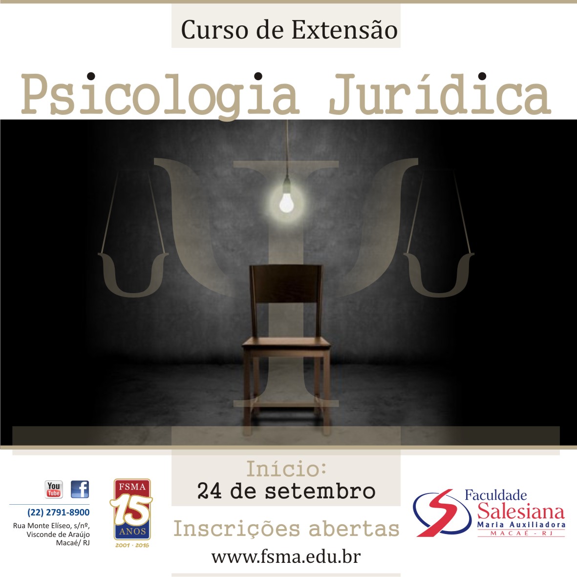 FSMA abre curso de extensão de Psicologia Jurídica