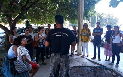 Alunos de Psicologia realizam visita técnica na Guarda Municipal de Macaé                
