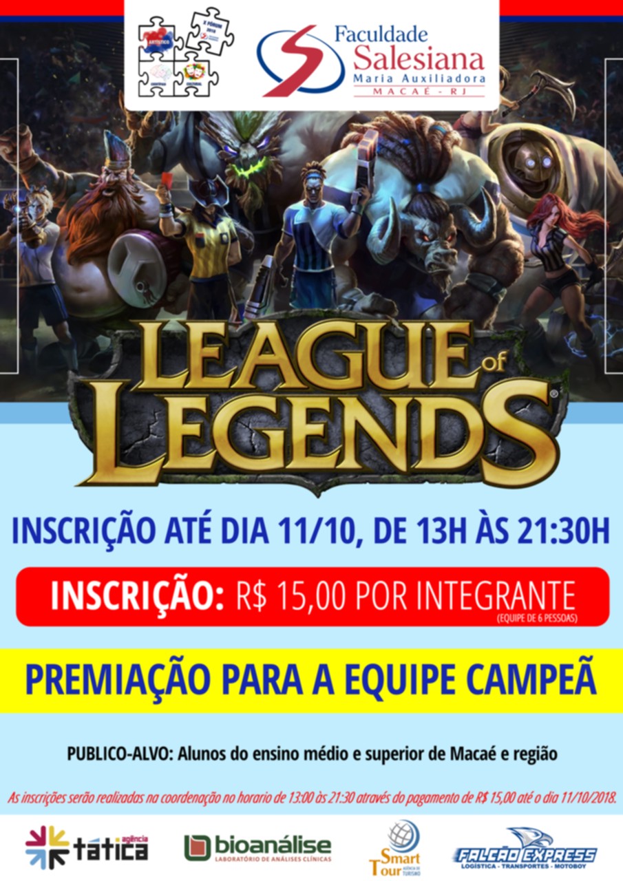 III Torneio de League of Legends da FSMA com inscrições abertas