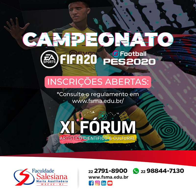Campeonato FIFA 20 no XI Fórum Científico da Salesiana