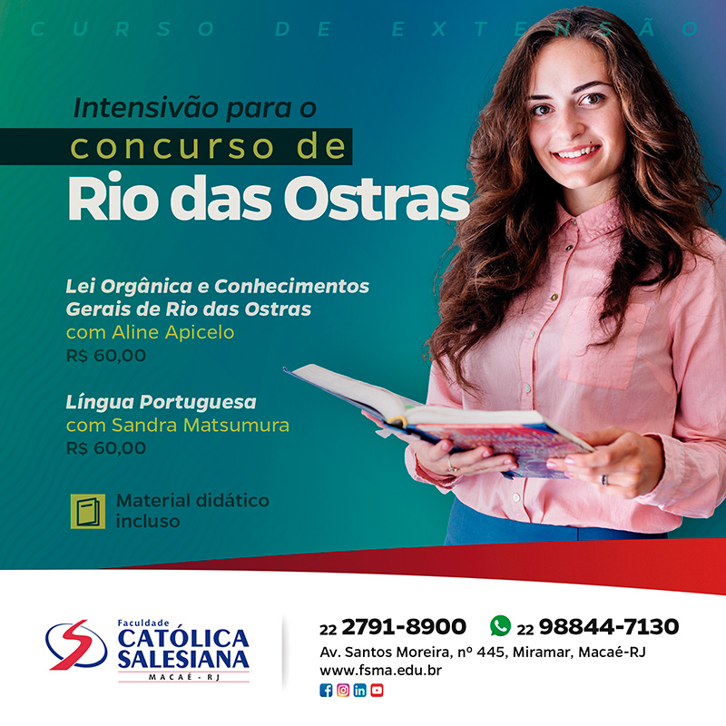 Inscrições abertas: “Intensivão para o Concurso de Rio das Ostras”
