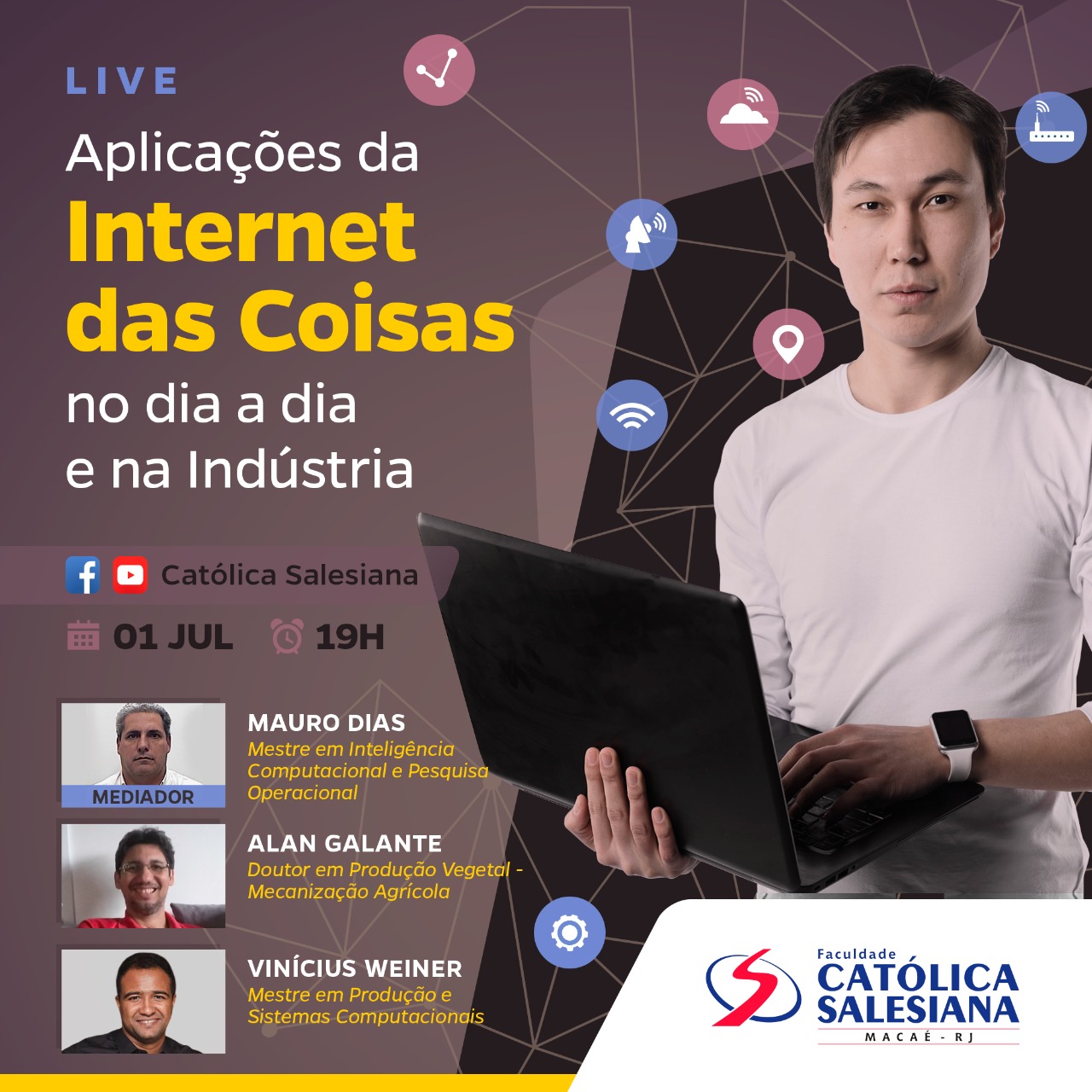 Católica Salesiana: Live sobre “Aplicações da Internet das Coisas” será no dia 01 de julho