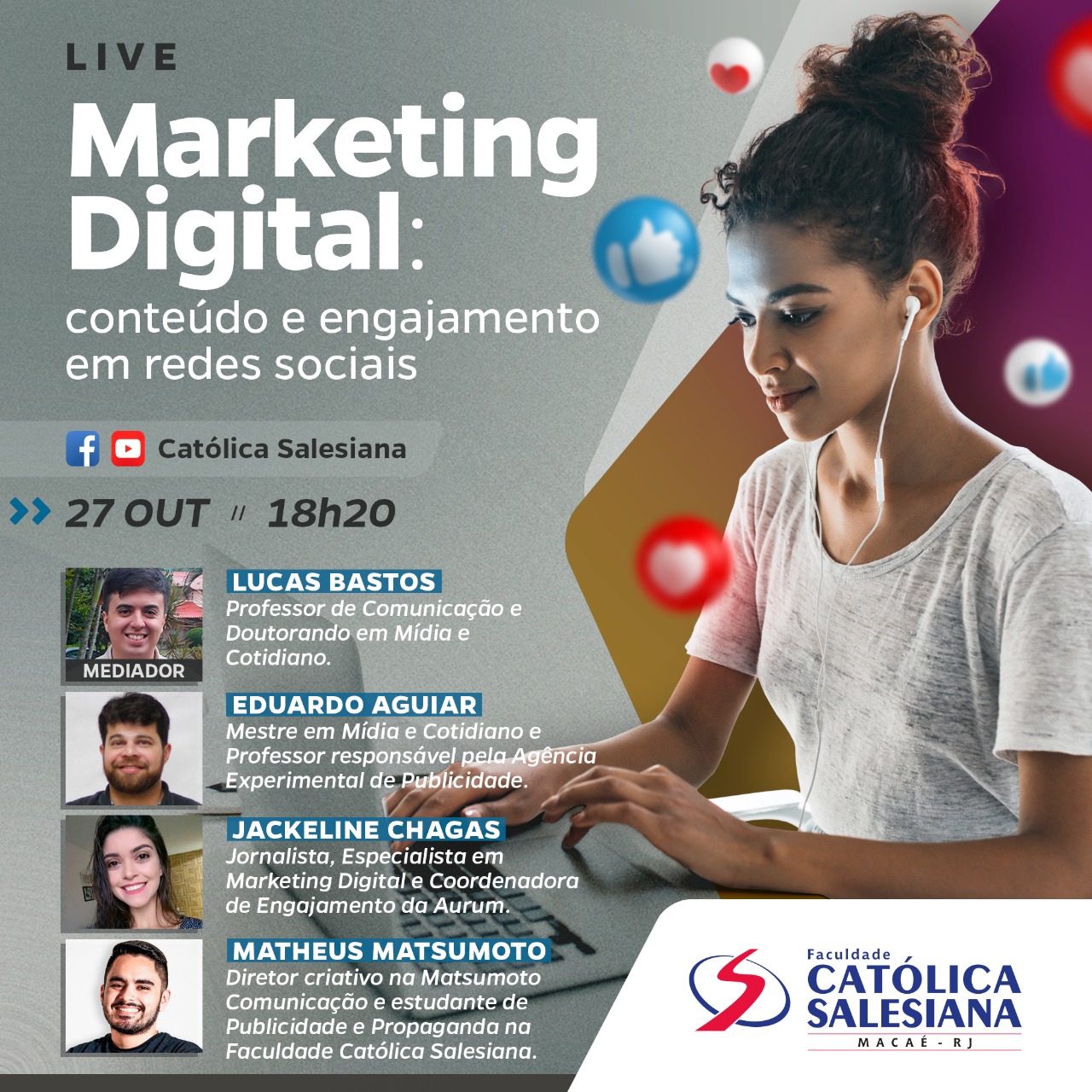 Católica Salesiana vai realizar Live sobre Marketing Digital