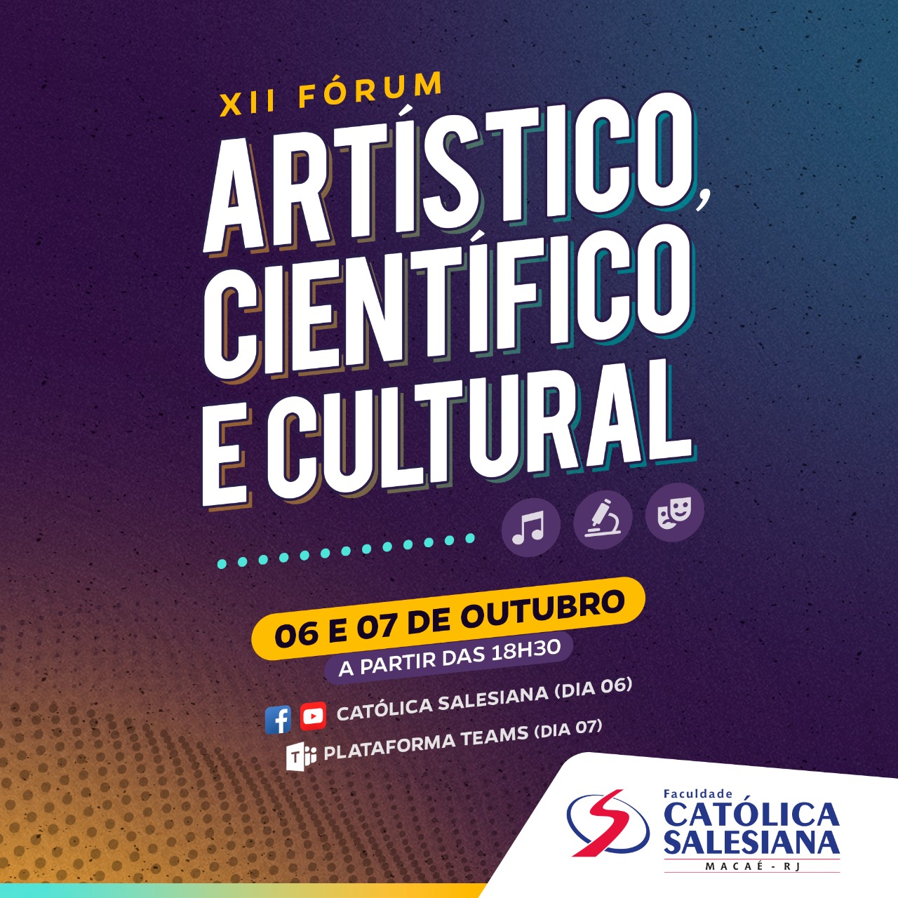 XII Fórum Artístico, Científico e Cultural será nos dias 06 e 07                   