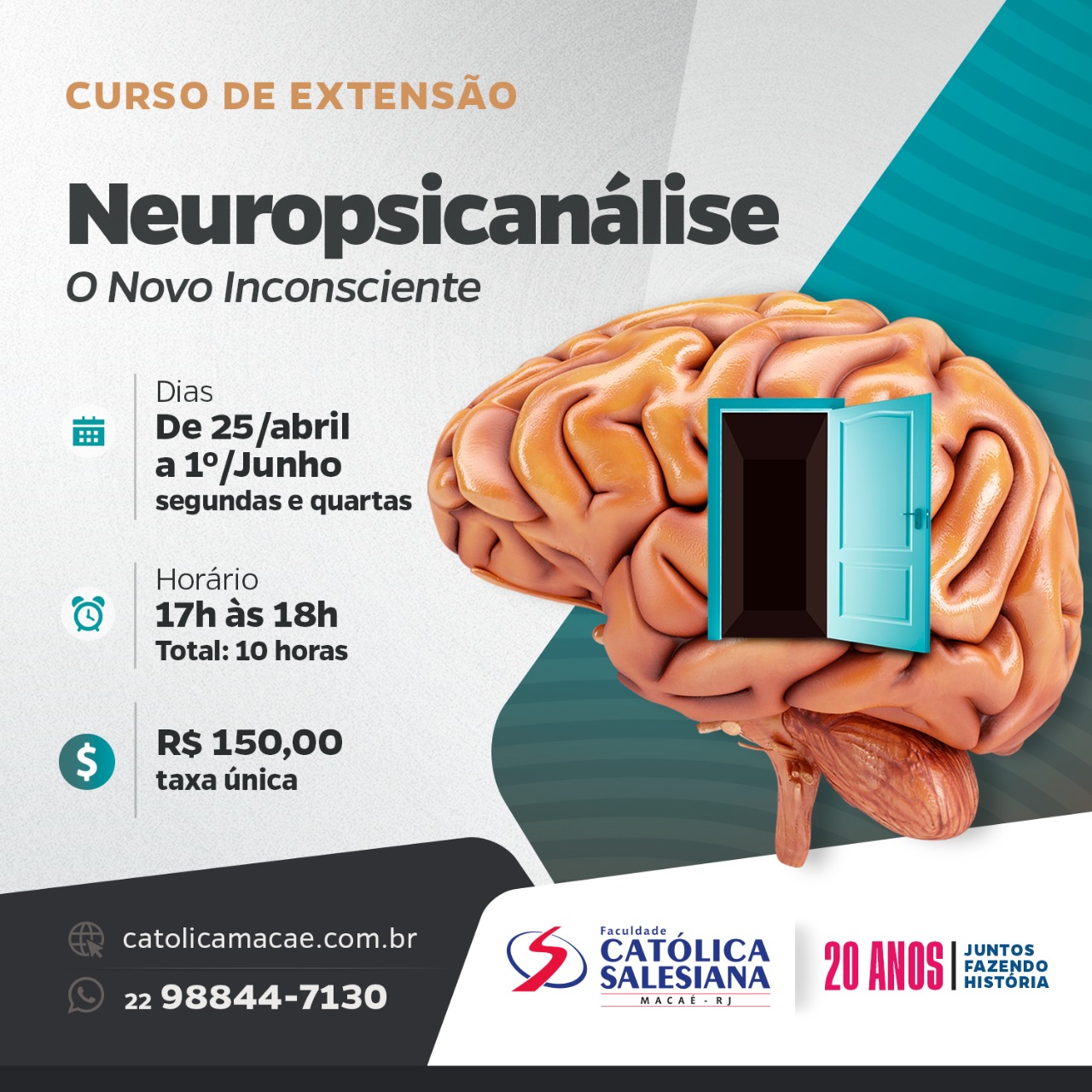 Inscrições abertas para o curso de extensão em Neuropsicanálise